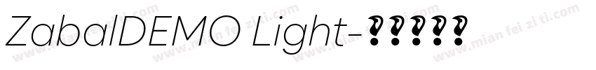 ZabalDEMO Light字体转换